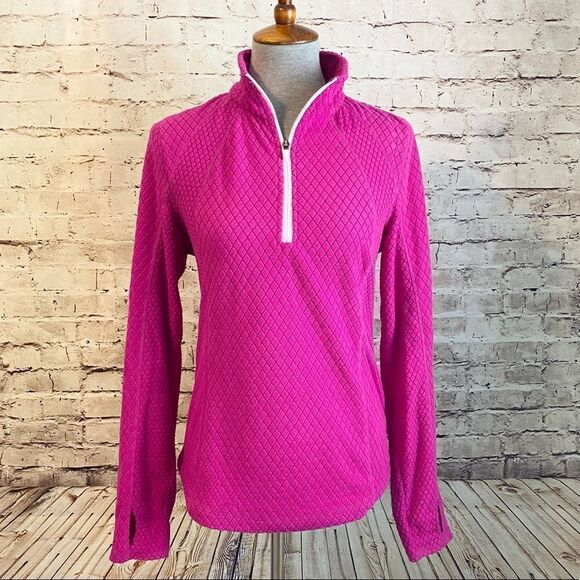 tek gear Tops - Tek Gear Quarter Zip Pullover Pink Thumb Holes Medium